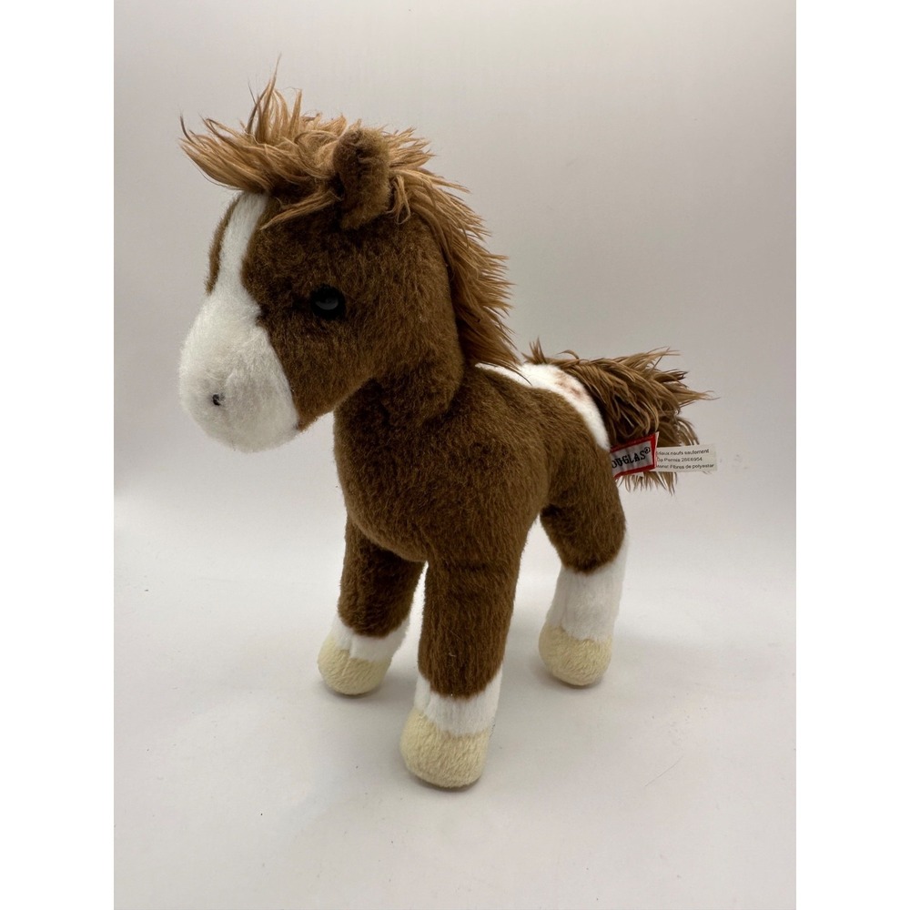 Douglas Cuddle Toy 8" Appaloosa Horse Pony Plush #4048 Brown White Spotted‎ 2012